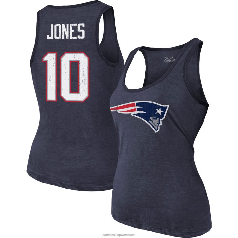 Patriots Jersey kobiety Majestic Threads mac jones navy nazwa i numer gracza podkoszulek tri-blend odzież 6RBB2735