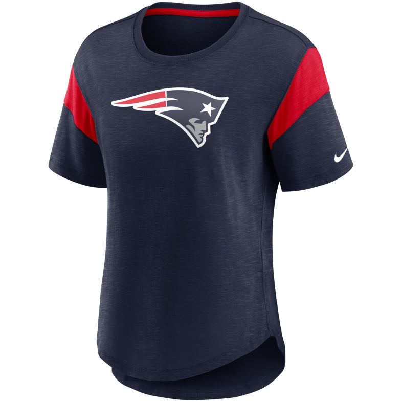 Patriots Jersey kobiety modny top z logo Nike Heather w kolorze granatowym odzież 6RBB2797