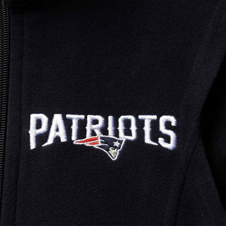 Patriots Jersey kobiety granatowa kamizelka polarowa dunbrooke houston z suwakiem na całej długości odzież 6RBB946