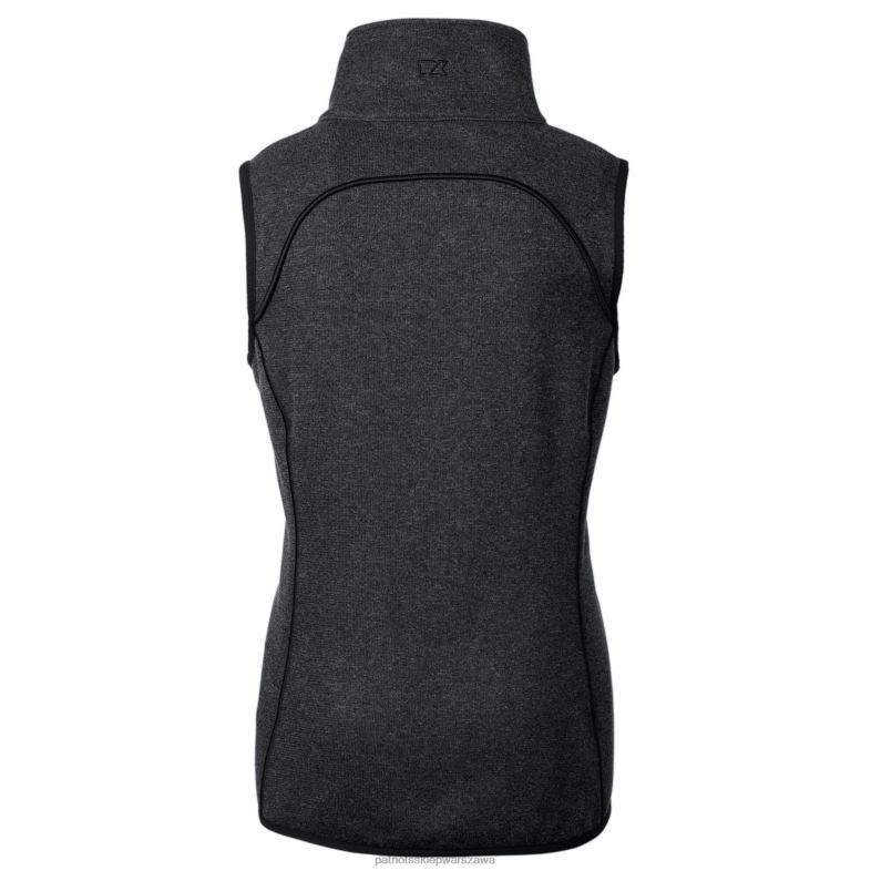 Patriots Jersey kobiety kuter & buck wrzosowy węgiel drzewny kamizelka z pełnym zamkiem błyskawicznym z logo grota odzież 6RBB1010