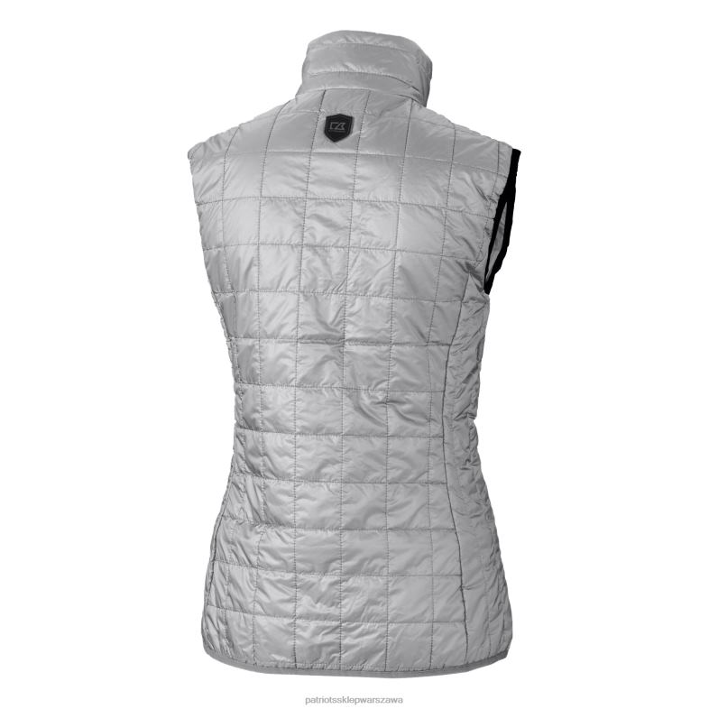 Patriots Jersey kobiety kuter i buck srebrne logo kasku Rainier Primaloft eko ocieplana kamizelka puchowa z zamkiem błyskawicznym na całej długości odzież 6RBB866