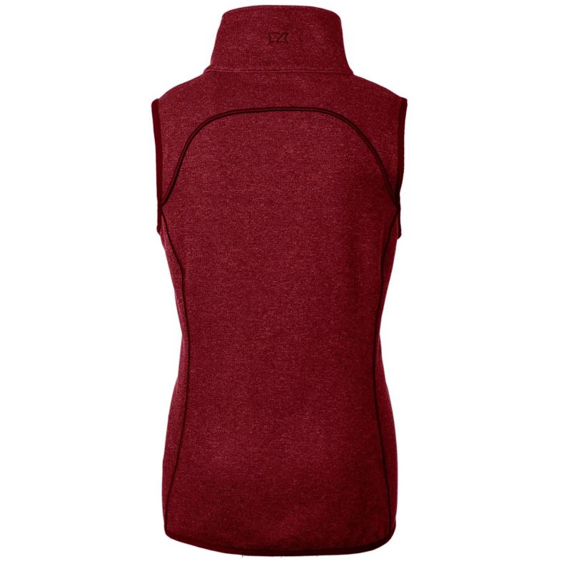 Patriots Jersey kobiety zapinana na suwak kamizelka kutra i bucka w kolorze melanżowym, czerwonym grocie odzież 6RBB1006