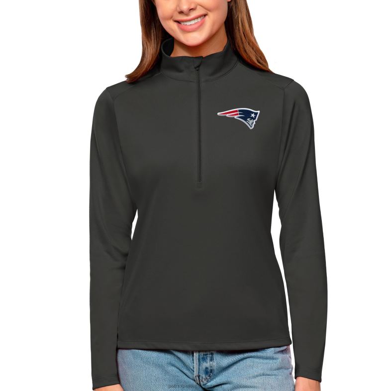 Patriots Jersey kobiety zapinana na zamek bluza Antigua Carbon odzież 6RBB2829