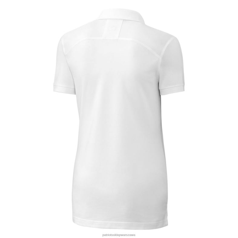 Patriots Jersey kobiety Cutter & Buck białe logo retro przewaga tri-blend pique polo odzież 6RBB2580