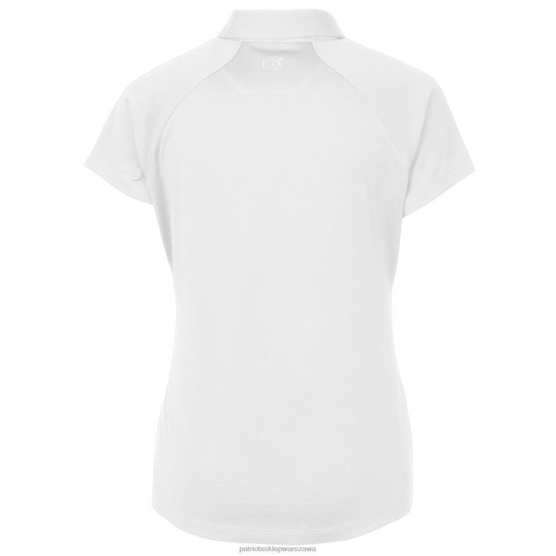 Patriots Jersey kobiety Cutter & Buck białe logo wykute ze stretchem polo odzież 6RBB2606