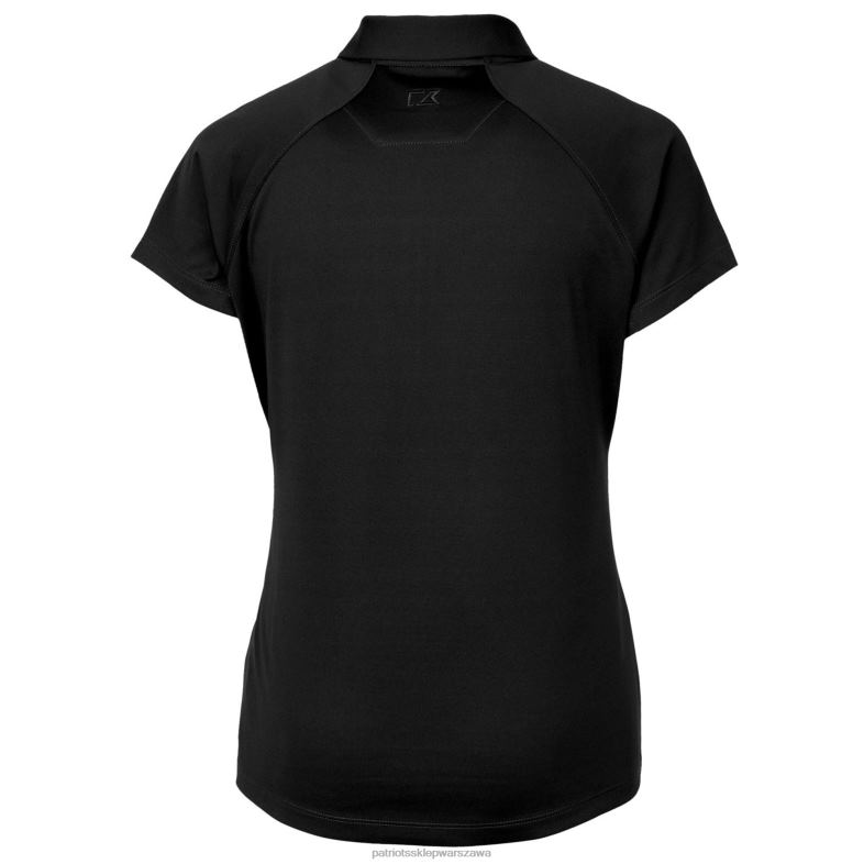 Patriots Jersey kobiety Cutter & Buck czarne logo z przeszłości kute elastyczne polo odzież 6RBB2541
