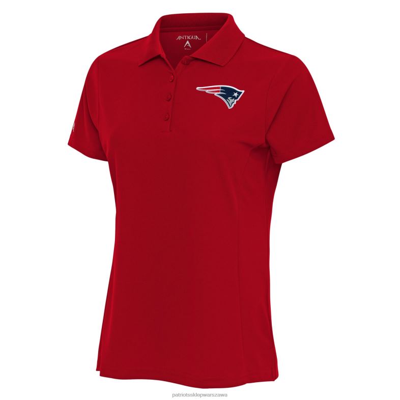 Patriots Jersey kobiety Koszulka polo pique z czerwonym logo zespołu Antigua odzież 6RBB2611