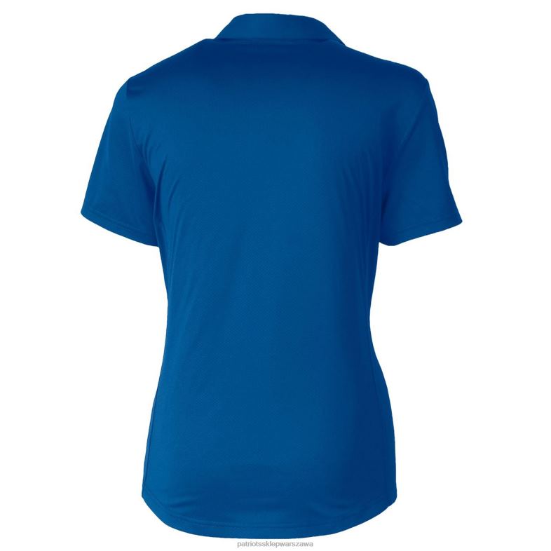 Patriots Jersey kobiety Teksturowana, elastyczna koszulka polo z logo Cutter & Buck Royal Throwback Prospekt odzież 6RBB2596