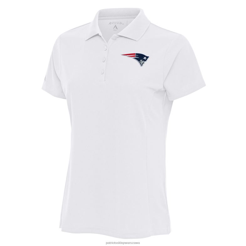 Patriots Jersey kobiety biała koszulka polo z logo drużyny Antigua odzież 6RBB2613