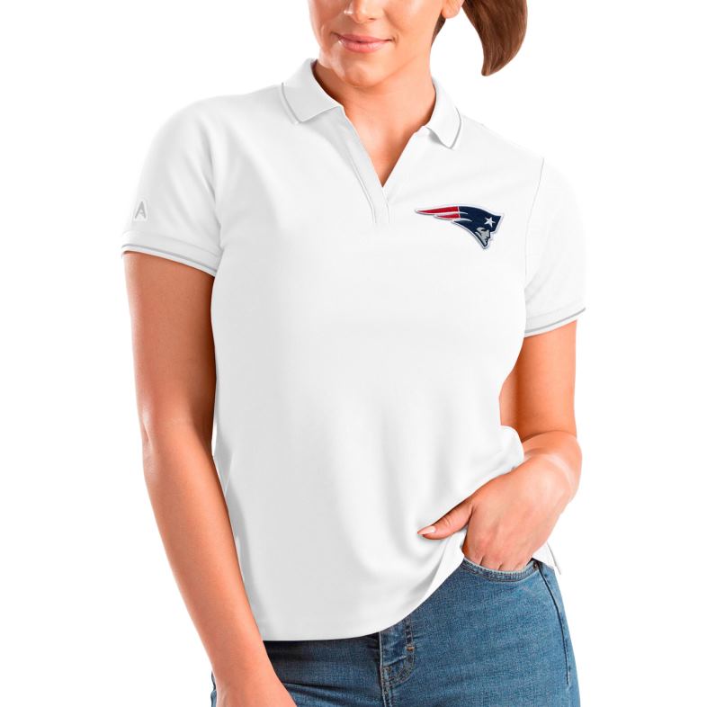 Patriots Jersey kobiety biała zamożna koszulka polo z antigui odzież 6RBB2542