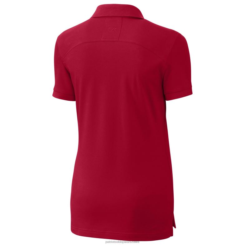 Patriots Jersey kobiety cut & buck red americana logo zaleta koszulka polo drytec tri-blend pique odzież 6RBB2571