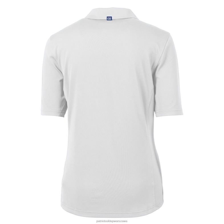 Patriots Jersey kobiety cutter & buck biała koszulka polo z logo cnoty eko pika z recyklingu odzież 6RBB2590