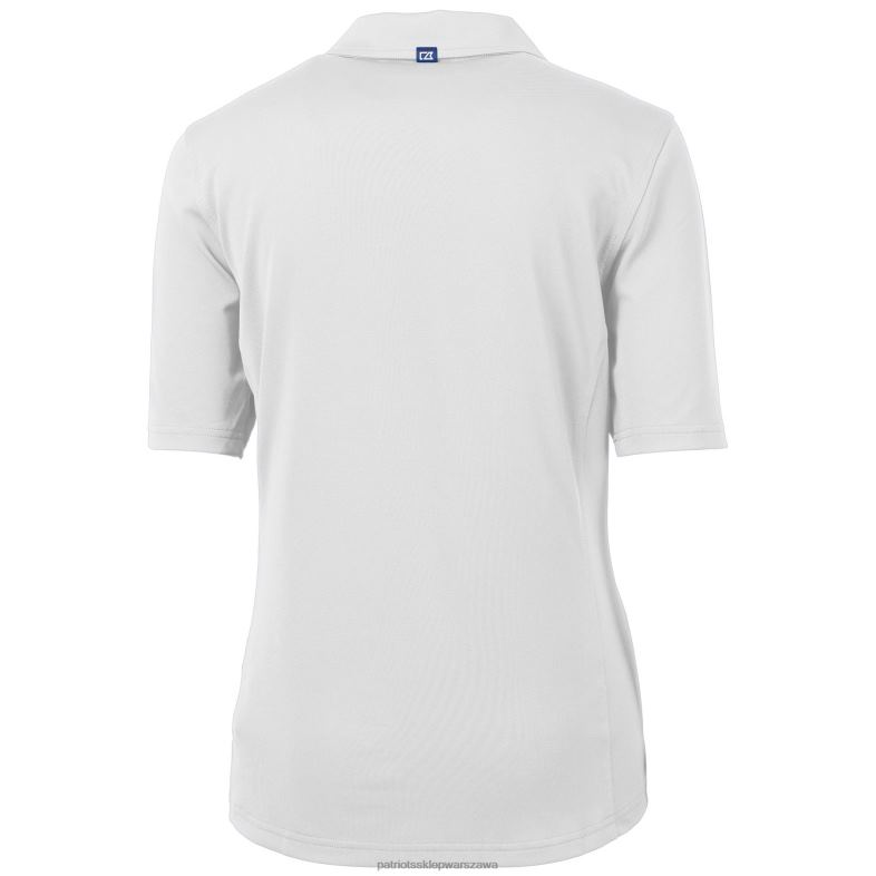 Patriots Jersey kobiety koszulka polo Cutter & Buck White Americana Vita Eco Pique Koszulka polo z recyklingu odzież 6RBB2589