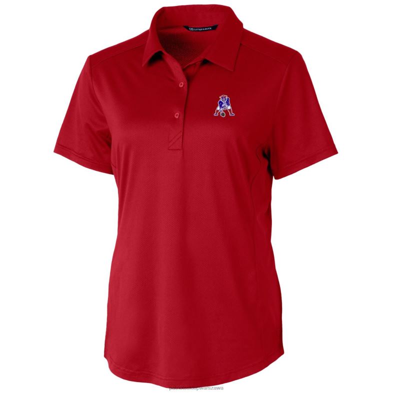 Patriots Jersey kobiety polo z teksturowanej, elastycznej tkaniny w stylu Cut & Buck w kolorze czerwonym odzież 6RBB2598