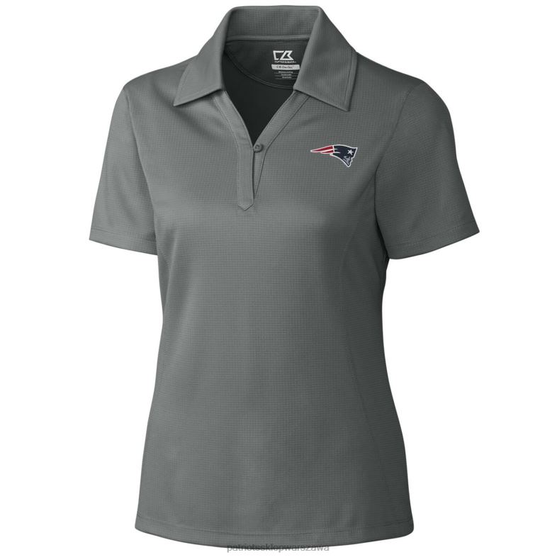 Patriots Jersey kobiety szare polo z gatunku drytec firmy Cutter & Buck odzież 6RBB2528