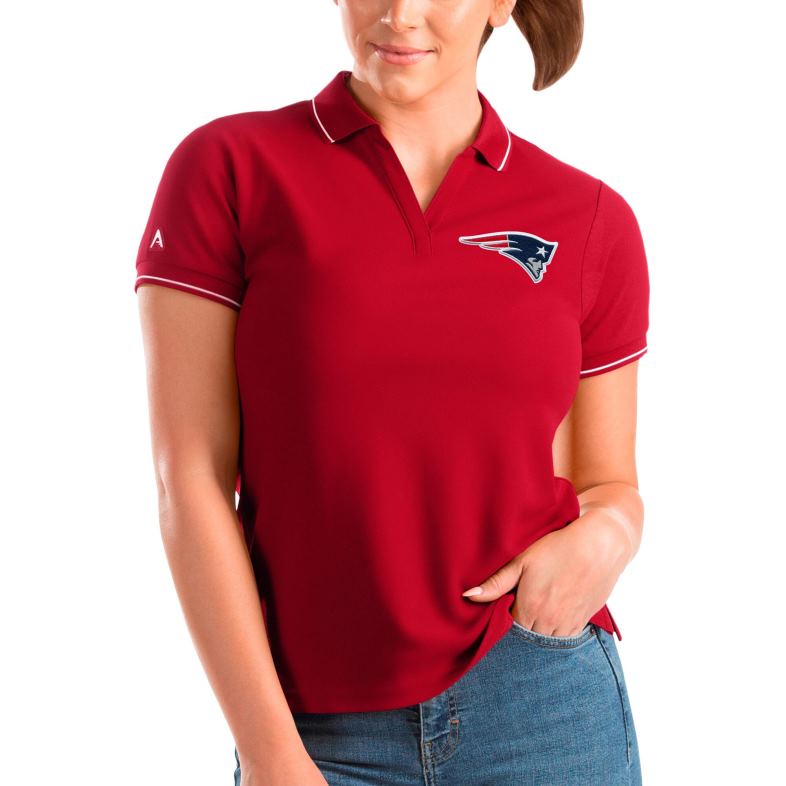 Patriots Jersey kobiety zamożna czerwona koszulka polo antigua odzież 6RBB2529
