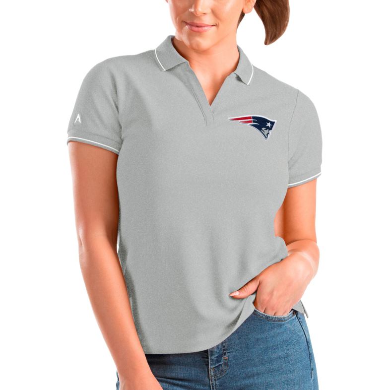 Patriots Jersey kobiety zamożna koszulka polo antigua w kolorze melanżowym odzież 6RBB2533