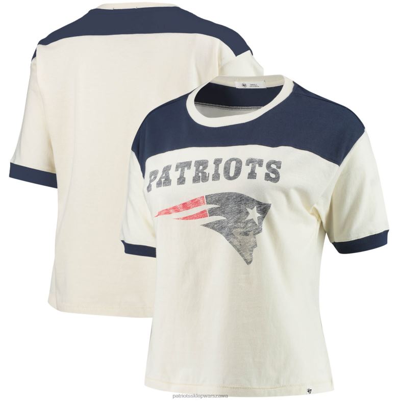 Patriots Jersey kobiety 47 kremowo-granatowy krótki t-shirt typu billie odzież 6RBB2741