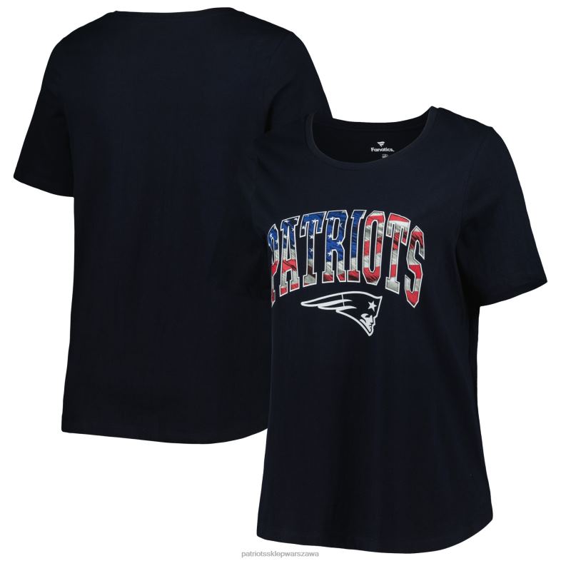 Patriots Jersey kobiety Fanatics markowa granatowa koszulka w dużych rozmiarach z falą bannerów odzież 6RBB2676