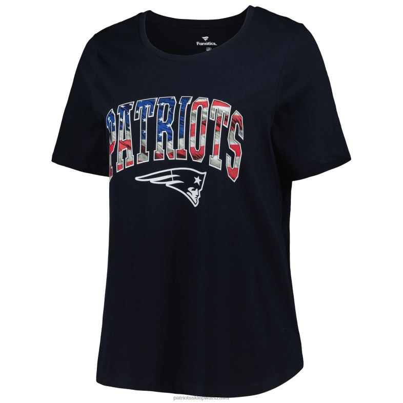 Patriots Jersey kobiety Fanatics markowa granatowa koszulka w dużych rozmiarach z falą bannerów odzież 6RBB2676