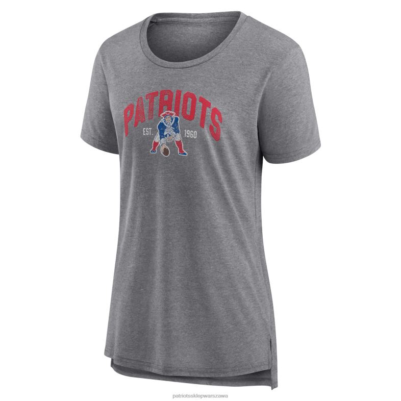 Patriots Jersey kobiety Fanatics markowa, melanżowa, szara, nowoczesna koszulka z wyciętymi plecami odzież 6RBB2666