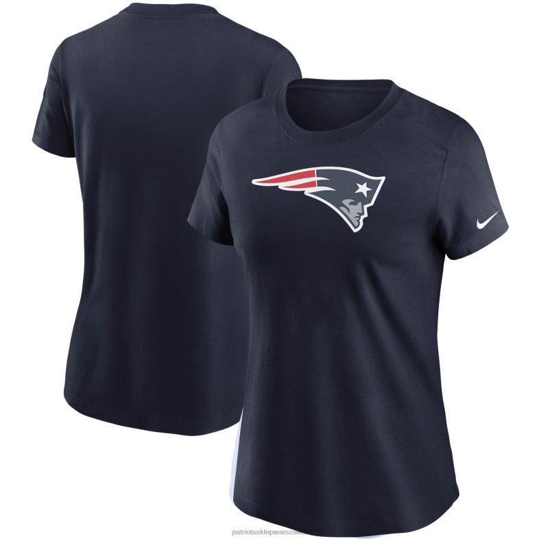 Patriots Jersey kobiety T-shirt Nike Essential z logo w kolorze granatowym odzież 6RBB2750