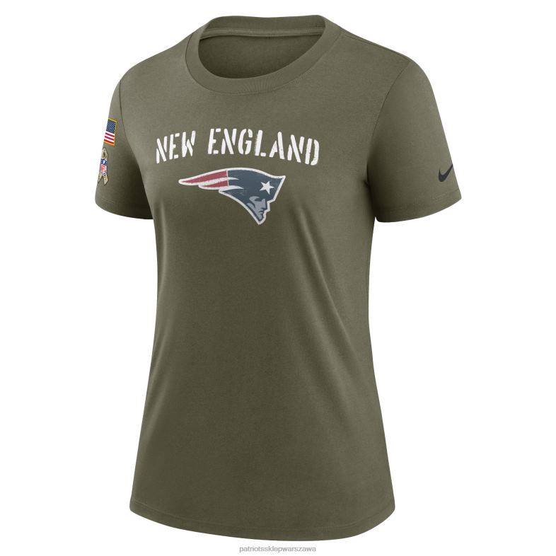 Patriots Jersey kobiety T-shirt Nike Olive 2022 Salute to Service Legend odzież 6RBB2661