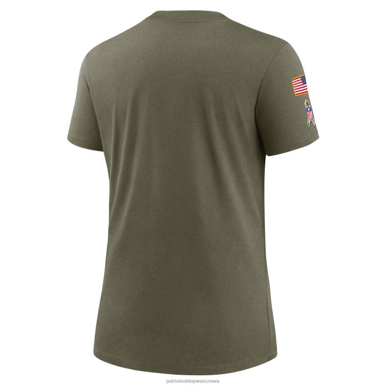 Patriots Jersey kobiety T-shirt Nike Olive 2022 Salute to Service Legend odzież 6RBB2661