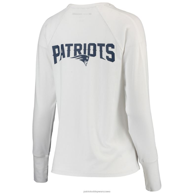 Patriots Jersey kobiety dkny sport biały t-shirt gabby mesh z długim rękawem odzież 6RBB2761