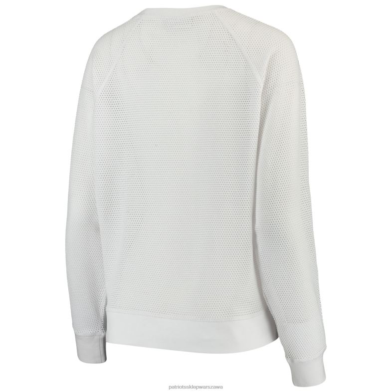 Patriots Jersey kobiety dkny sport biały t-shirt lauren mesh z długim rękawem odzież 6RBB2763