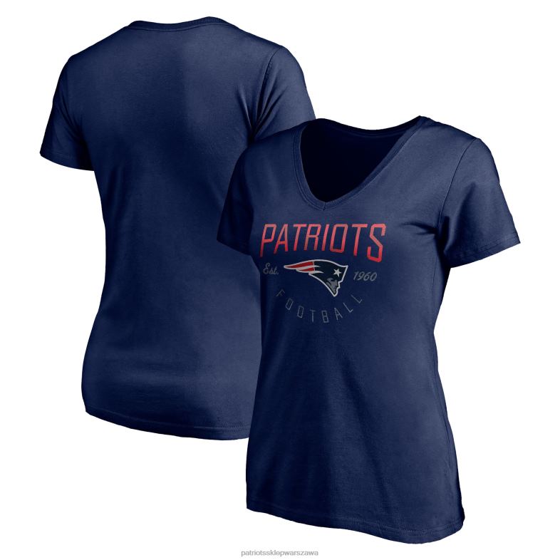 Patriots Jersey kobiety fanatics branded navy live for it T-shirt z dekoltem w szpic odzież 6RBB2757
