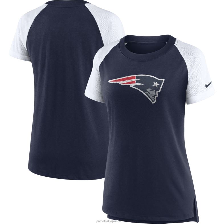 Patriots Jersey kobiety granatowo-biały t-shirt z logo głównym firmy nike odzież 6RBB2795