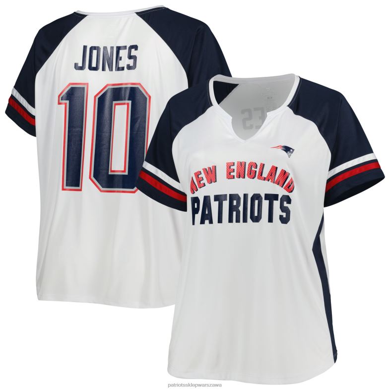Patriots Jersey kobiety mac jones biała koszulka plus size z wycięciem pod szyją odzież 6RBB2770