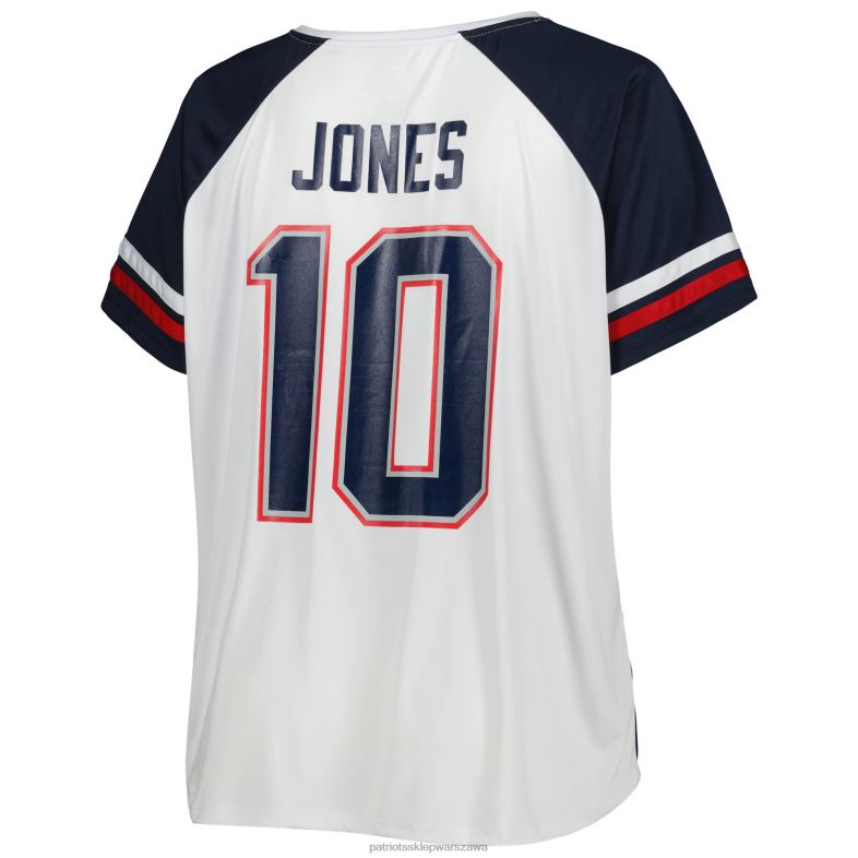 Patriots Jersey kobiety mac jones biała koszulka plus size z wycięciem pod szyją odzież 6RBB2770