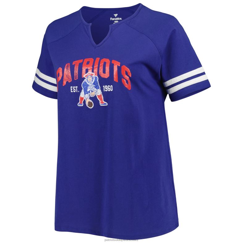 Patriots Jersey kobiety raglanowy t-shirt z wycięciem pod szyją i wycięciem pod szyją fanatyków odzież 6RBB2681