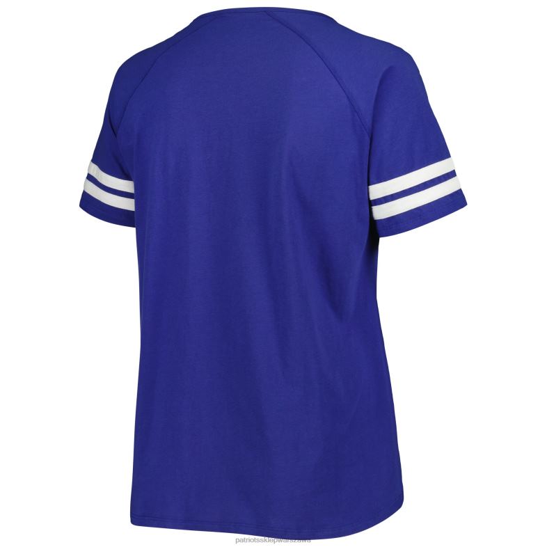 Patriots Jersey kobiety raglanowy t-shirt z wycięciem pod szyją i wycięciem pod szyją fanatyków odzież 6RBB2681