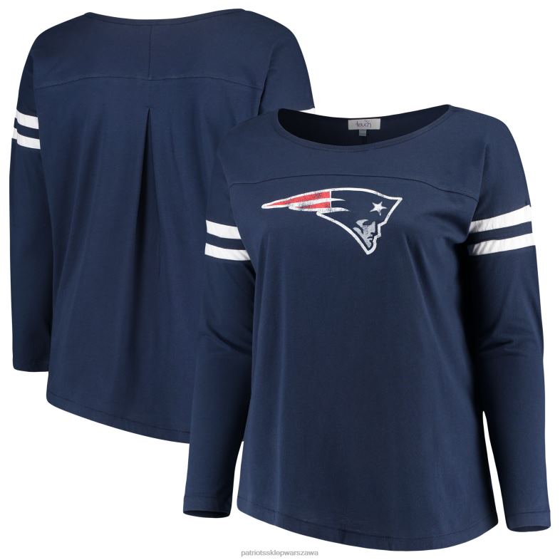 Patriots Jersey kobiety touch granatowa koszulka z długim rękawem bez agentów w dużych rozmiarach odzież 6RBB2738