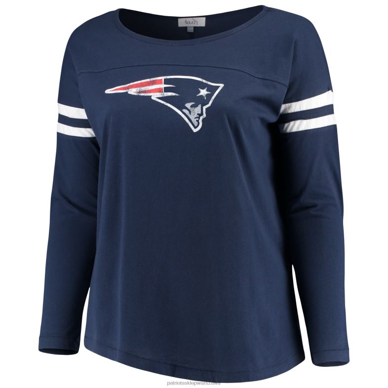 Patriots Jersey kobiety touch granatowa koszulka z długim rękawem bez agentów w dużych rozmiarach odzież 6RBB2738