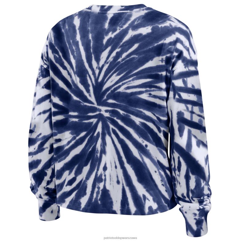 Patriots Jersey kobiety wear by erin andrews granatowa koszulka tie-dye z krótkim rękawem i krótkim rękawem odzież 6RBB2672