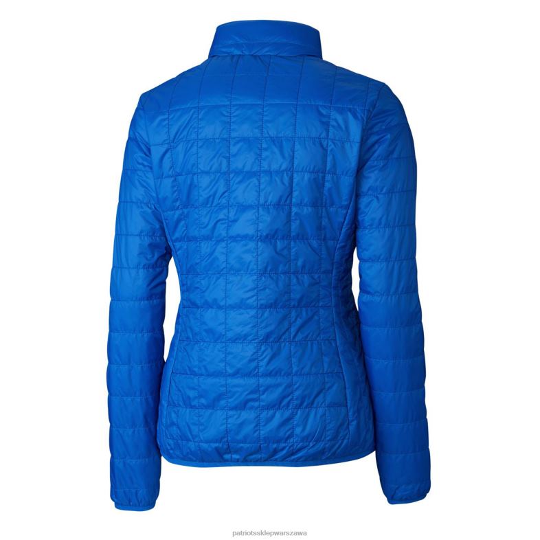 Patriots Jersey kobiety Cutter & Buck Royal Throwback Logo Rainier Primaloft Eco Kurtka puchowa z suwakiem na całej długości odzież 6RBB928