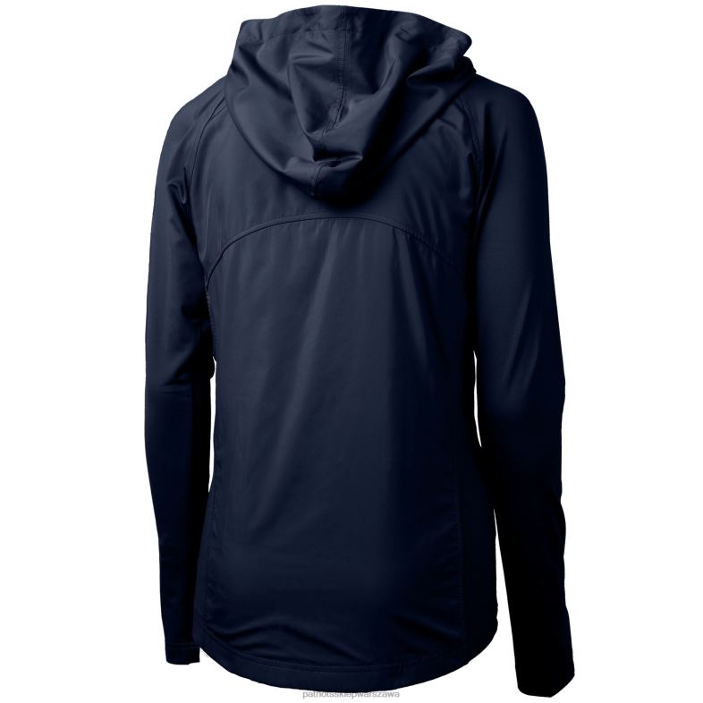 Patriots Jersey kobiety Kurtka Cutter & Buck Navy Adapt z eko dzianiny z suwakiem na całej długości odzież 6RBB1092