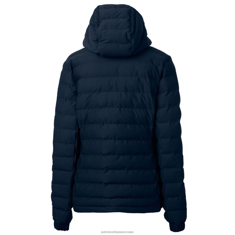 Patriots Jersey kobiety Kurtka puchowa Cutter & Buck Navy Americana Mission Ridge Repreve z suwakiem na całej długości odzież 6RBB966