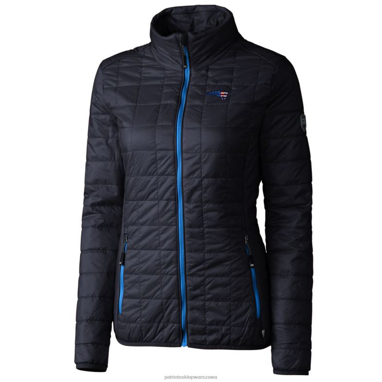 Patriots Jersey kobiety Kurtka puchowa Cutter & Buck w kolorze granatowym z suwakiem na całej długości odzież 6RBB927