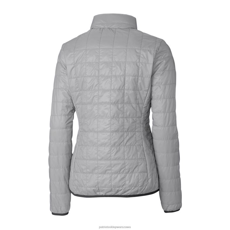 Patriots Jersey kobiety cut & buck grey helmet logo rainier primaloft eko ocieplana kurtka puchowa z zamkiem błyskawicznym na całej długości odzież 6RBB874