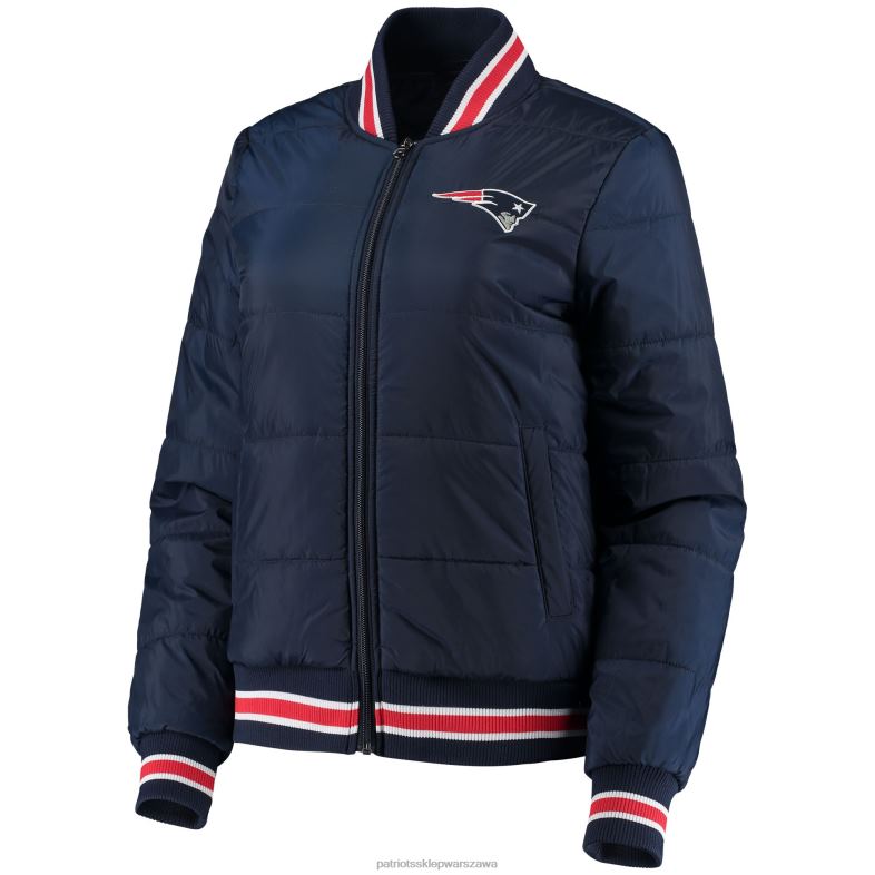 Patriots Jersey kobiety g-iii 4her by carlbanks granatowa kurtka bomber field goal zapinana na suwak odzież 6RBB976