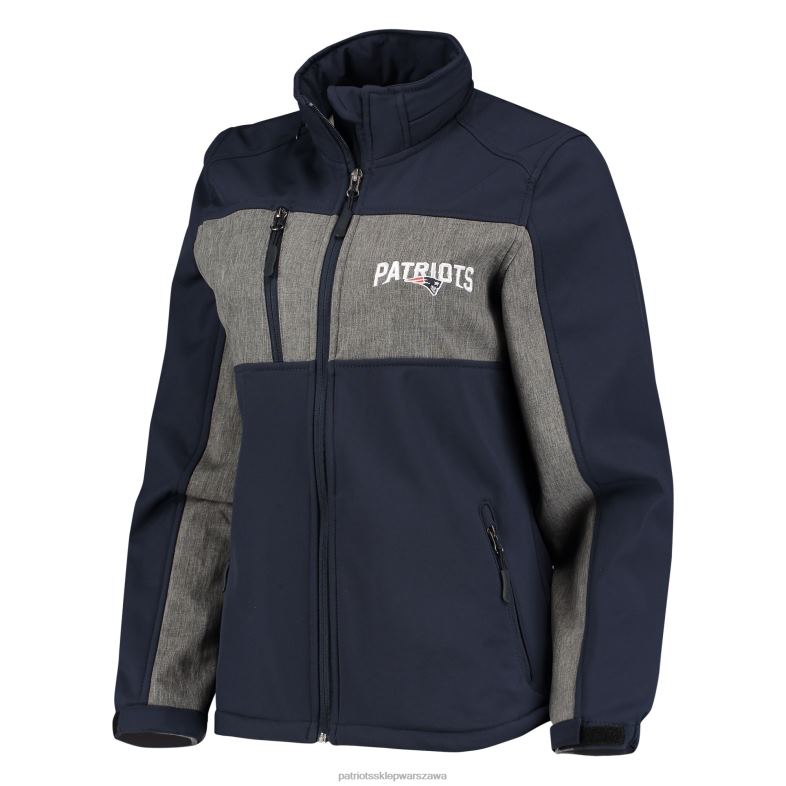 Patriots Jersey kobiety granatowa kurtka softshell dunbrooke zephyr z zamkiem błyskawicznym na całej długości odzież 6RBB969