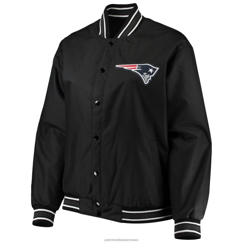 Patriots Jersey kobiety jh design, czarna, plus size, zapinana na zatrzaski kurtka z politwillu odzież 6RBB965