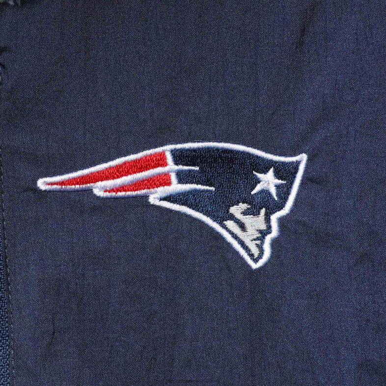 Patriots Jersey kobiety juniorska granatowa przechwytująca teddy kurtka z suwakiem na całej długości odzież 6RBB2355