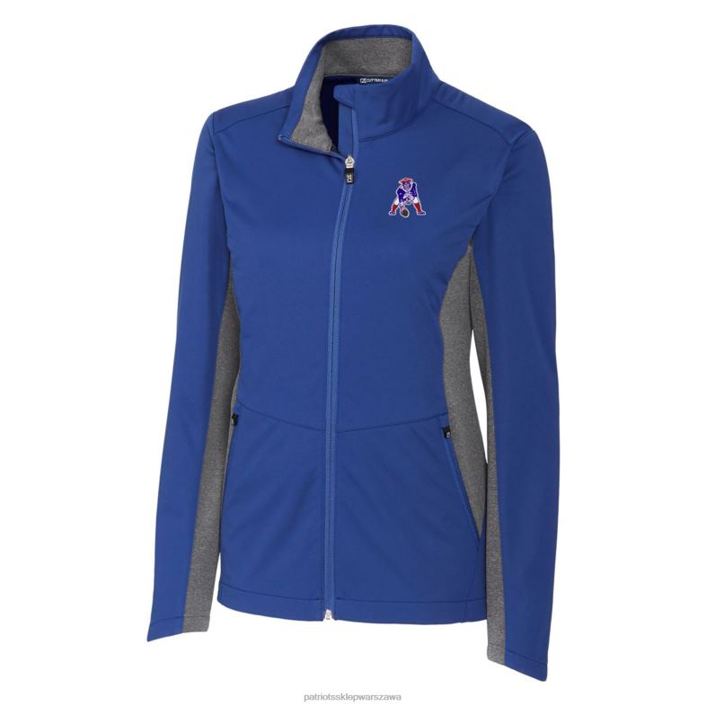 Patriots Jersey kobiety kurtka typu softshell z suwakiem na całej długości i logo firmy cutter & buck royal odzież 6RBB1056