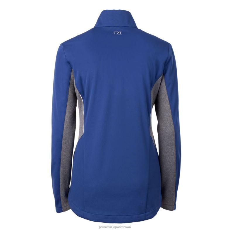 Patriots Jersey kobiety kurtka typu softshell z suwakiem na całej długości i logo firmy cutter & buck royal odzież 6RBB1056